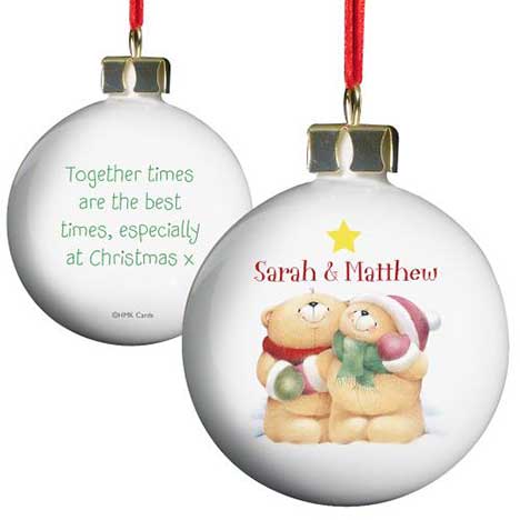 Personalised Forever Friends Couple Christmas Bauble £11.99